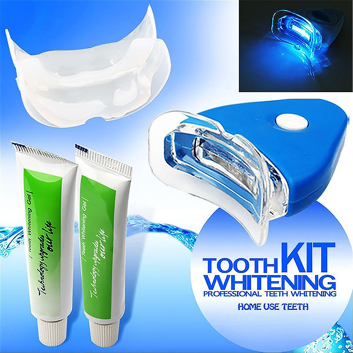 How does the LED Tooth Whitening Gel help achieve a brighter smile?