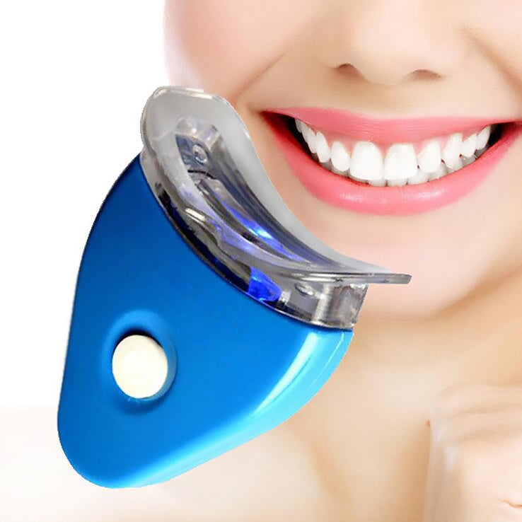 How does the LED Tooth Whitening Gel help achieve a brighter smile?
