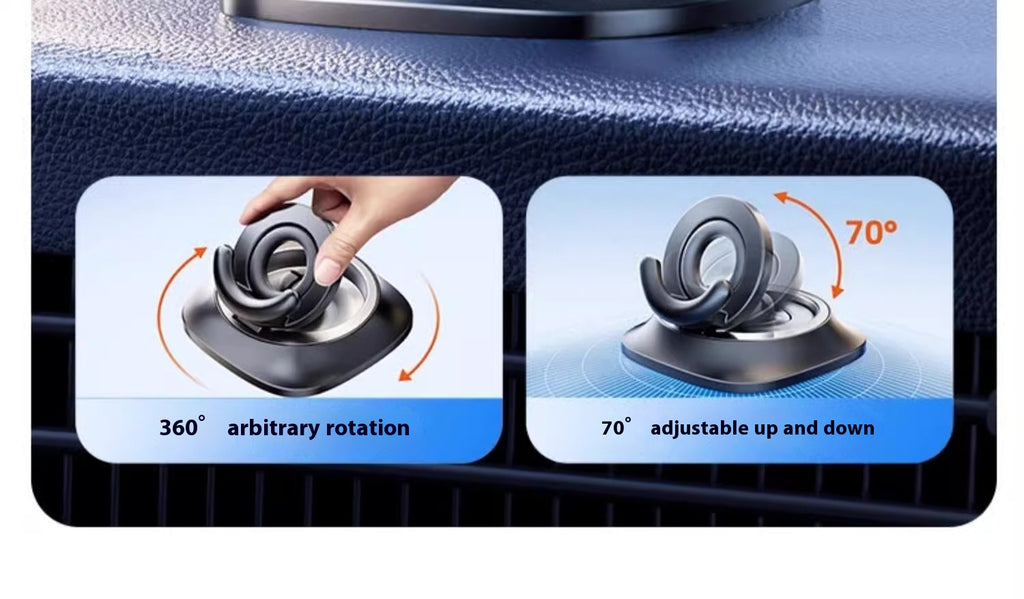 360° Rotating Magnetic Vacuum Phone Holder | Strong Double Suction | Universal Mobile Stand