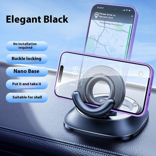 360° Rotating Magnetic Vacuum Phone Holder | Strong Double Suction | Universal Mobile Stand
