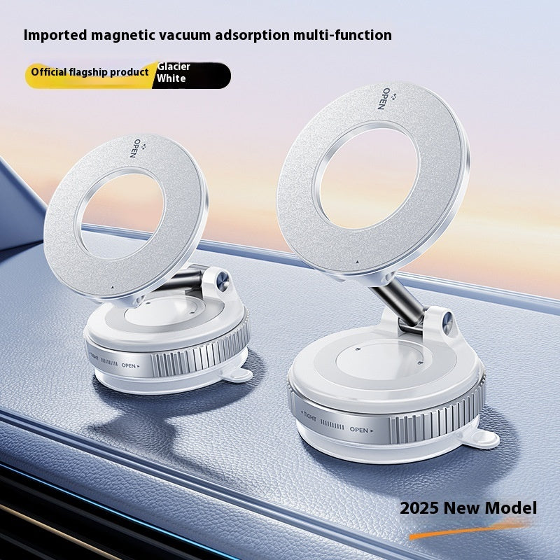 360° Rotating Magnetic Vacuum Phone Holder | Strong Double Suction | Universal Mobile Stand