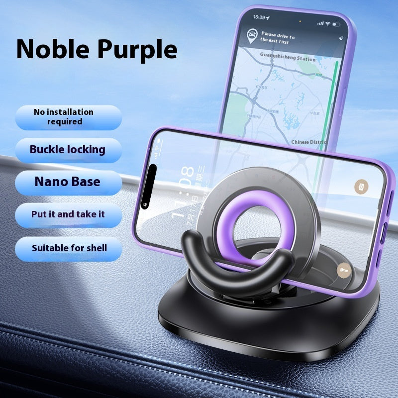 360° Rotating Magnetic Vacuum Phone Holder | Strong Double Suction | Universal Mobile Stand