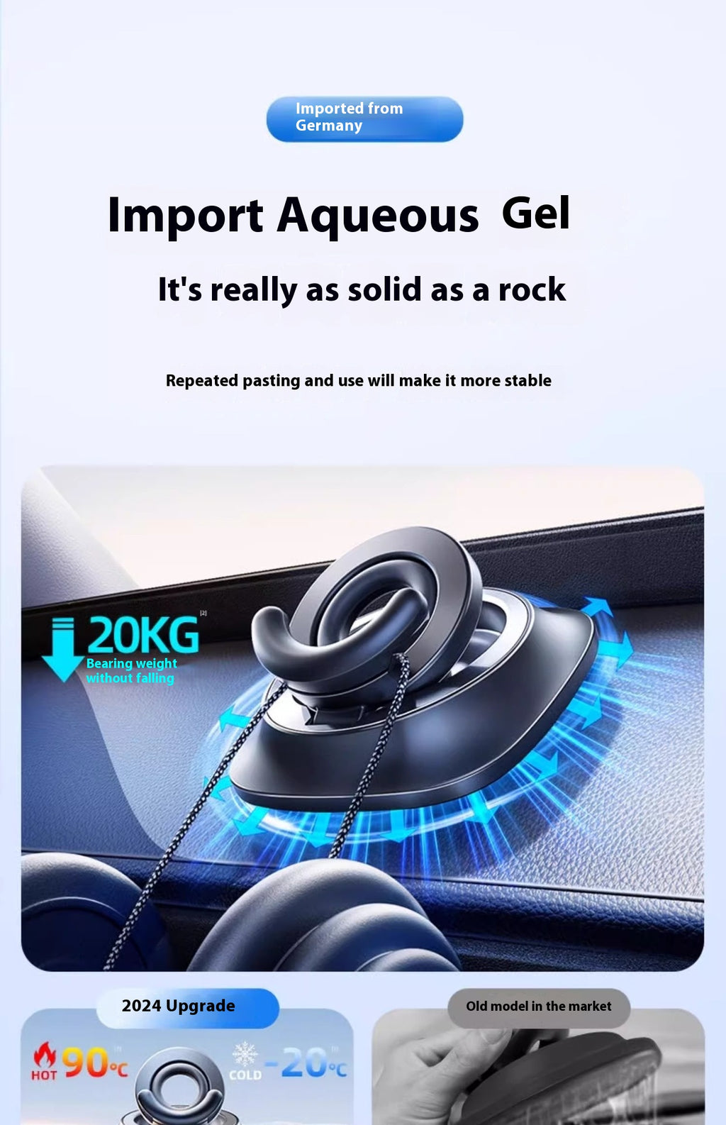 360° Rotating Magnetic Vacuum Phone Holder | Strong Double Suction | Universal Mobile Stand